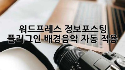 워드프레스 정보포스팅 플러그인: 배경음악 자동 적용