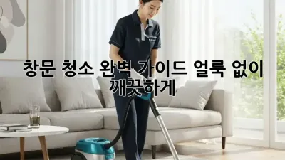 창문 청소 완벽 가이드: 얼룩 없이 깨끗하게! ✨