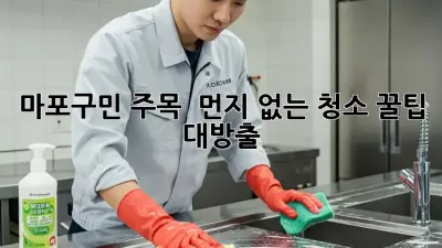 마포구민 주목! ✨ 먼지 없는 청소, 꿀팁 대방출! 🏡