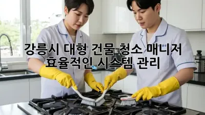 강릉시 대형 건물 청소 매니저, 효율적인 시스템 관리